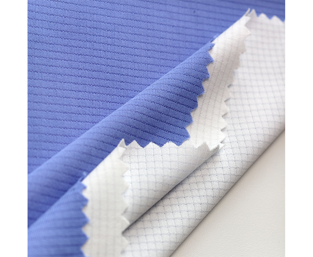 100% polyester fabric t shirt textile fabrics interlock knit Cycling jersey for sports 4 way stretch running t shirt fabric