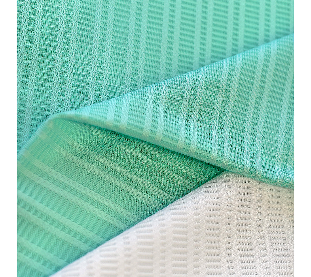 Wholesale Jacquard Knit Transparent Stretch Net Mesh Fabric for Running Sports Polyester Suppliers T-shirt Cycling Jersey Fabric