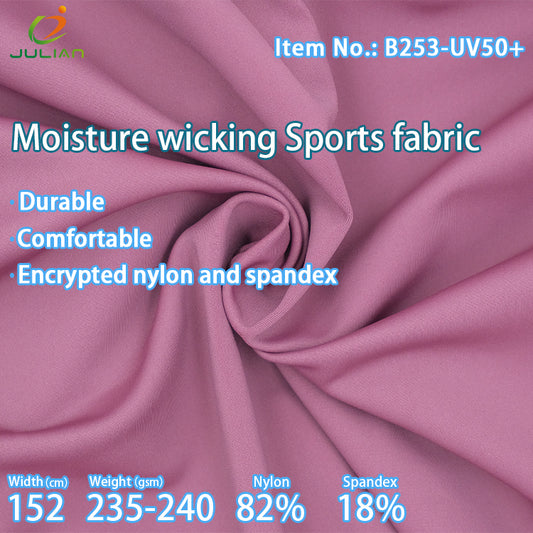 82%Nyon  18%spandex moisture wicking sports fabric Yoga fitness fabric
