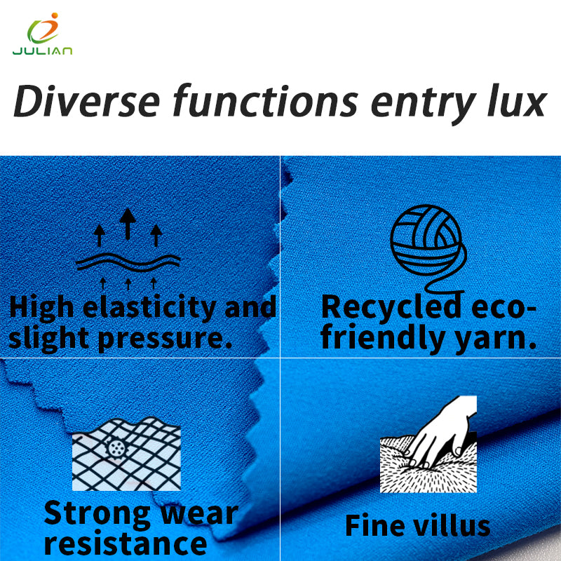 Highly Elastic Yoga Fabric RecycledWear-resistant Fitness Eco-friendly Health Care Double Side Brushed Cycling Pants Fabric
