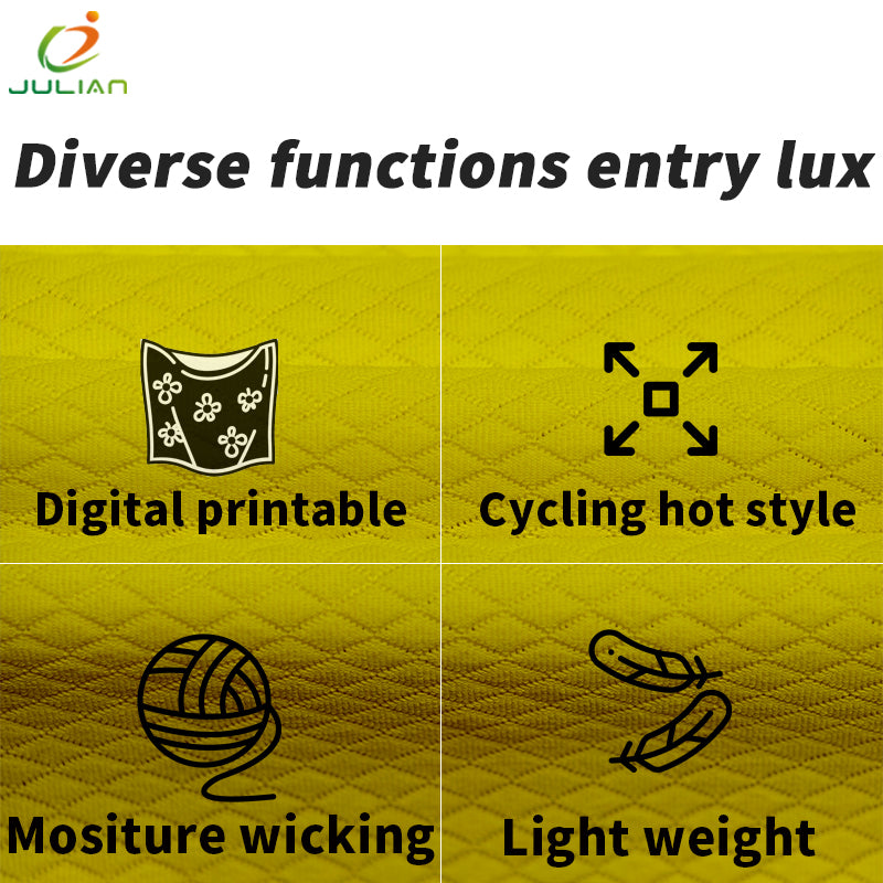 Gloves Fabric in Shenzhen Elastic Strech Jacquard Jersey Textile Fabrics for Clothes by Yard Weft Knit Custom Sports Fabric