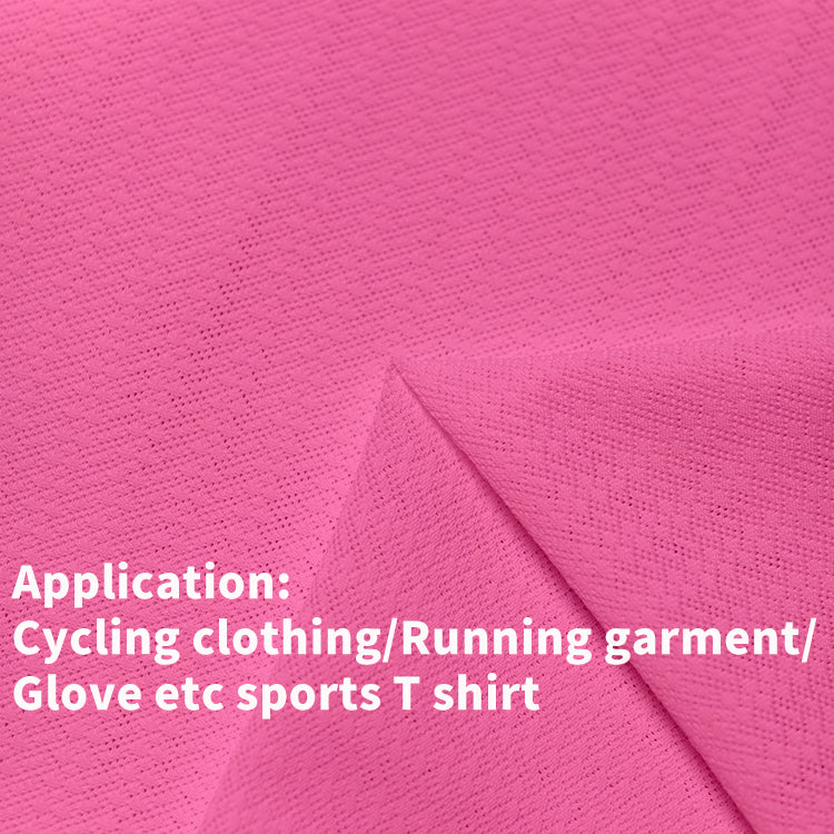 Polyester 81% Breathable Functional Fabric Cycling Fishing Clothing Running Glove Sports T Shirt Jacquard Polyester Fabric