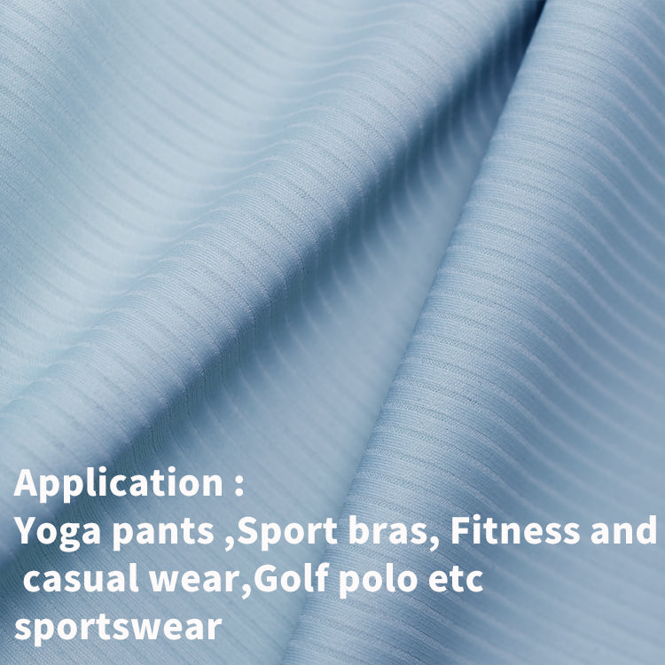 Textil Supplier Breathable Yoga Pants Swimsuit Bra Fabric Fitness Cloth Weft Knit Fabrics Polo T-shirt Four Way Stretch Fabric