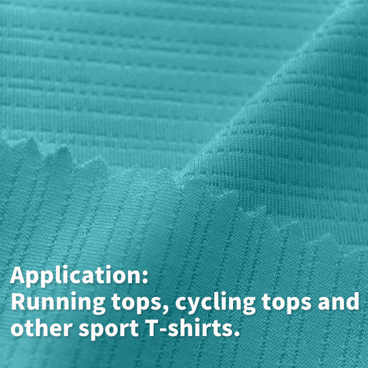Stretch jacquard custom wicking fabric sportswear running fabrics men's clothing polyester roll for t shirt polyester fabric