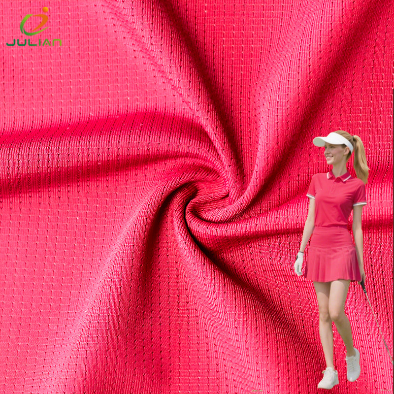 90% Nylon 10% spandex cool and breathable skin friendly comfort moisture-wicking vertical drape effect golf men's polo shirt fabrics