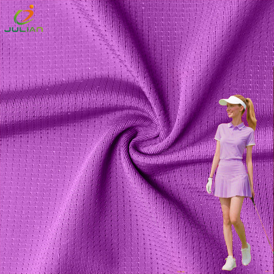 90% Nylon 10% spandex cool and breathable skin friendly comfort moisture-wicking vertical drape effect golf men's polo shirt fabrics