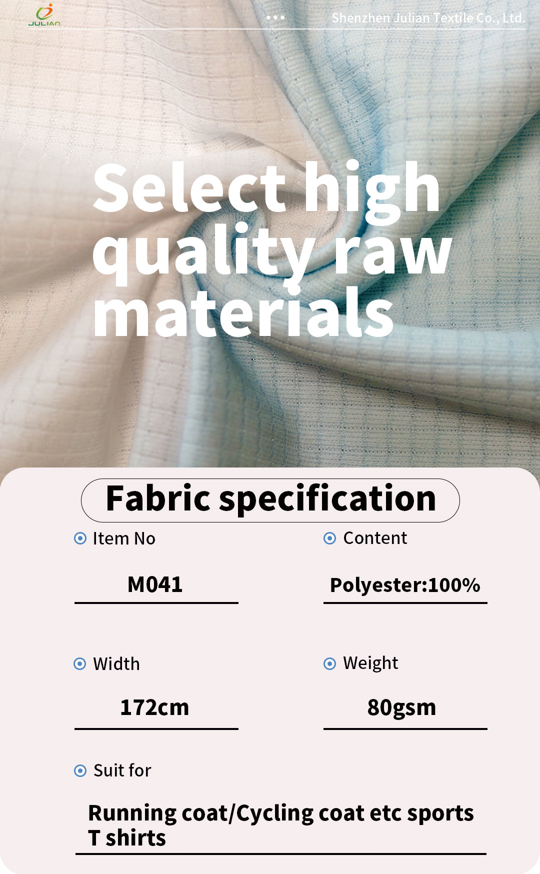 100% polyester fabric t shirt textile fabrics interlock knit Cycling jersey for sports 4 way stretch running t shirt fabric