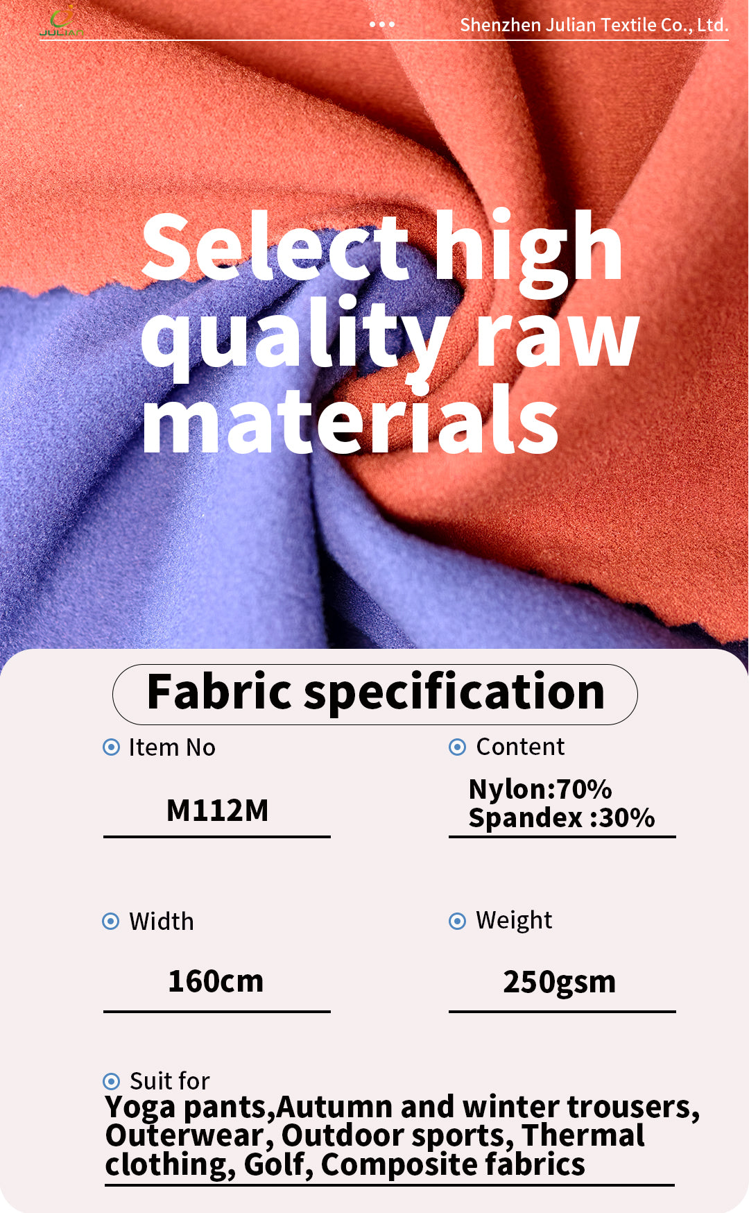 Textile Outdoor Shirt Spandex 70% Nylon 30% Fabric for Pants Warm Winter Garment Breathable Yoga Fitness Clothing Thermal Fabric