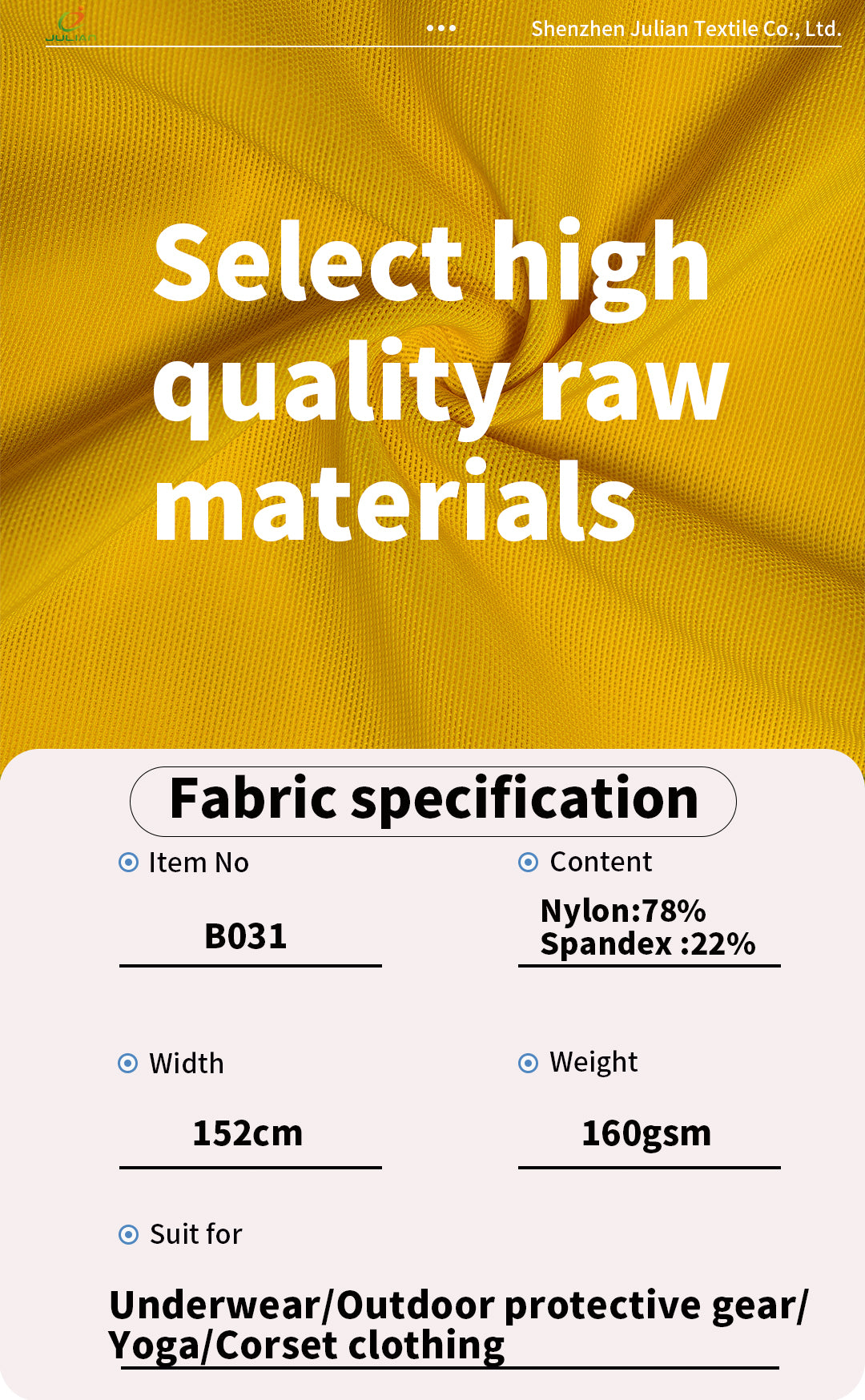 Clothing mesh fabric for sale Soft Underwear Outdoor protective gear Corset Good resilience breathable Yoga sport fabric