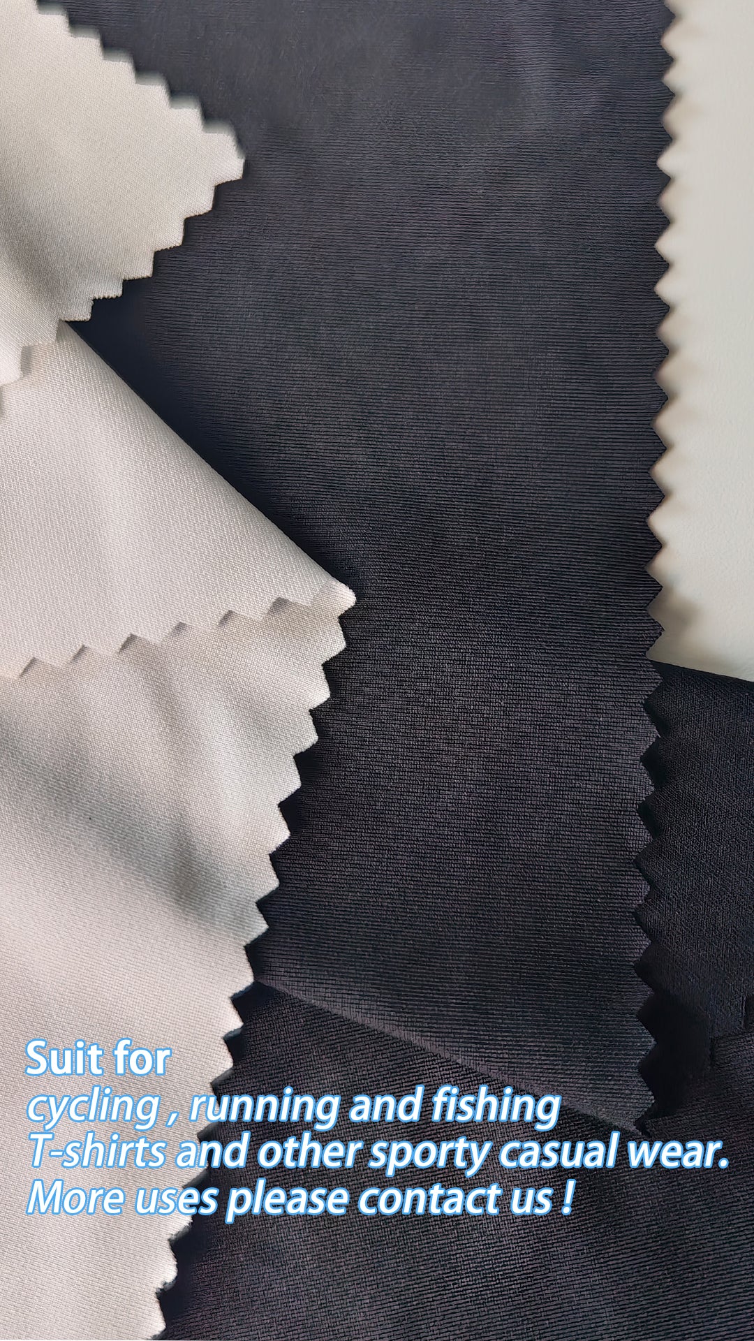 88%polyeater 12%spandex lightweight and breathable moisture wicking