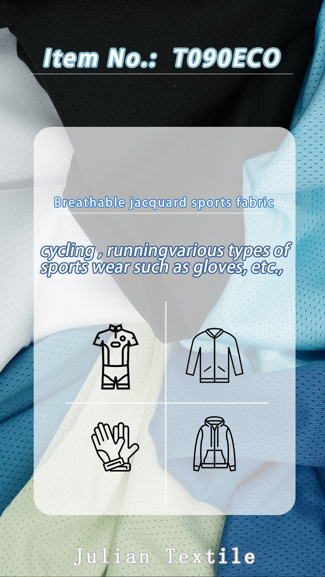 92%polyeater 8%spandex breathable jcaquard sports cycling fabrics